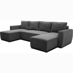 Canapé convertible panoramique PHARELL 5/6 places - Tissu velours cô