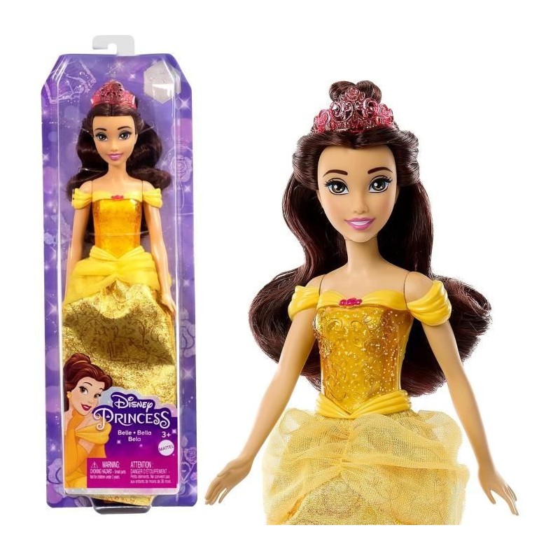 Belle Poupée 29 cm, Mattel Poupée Disney Princesses habillage et acc Belle Poupée 29 cm, Mattel Poupée Disney Princesses habillage et acc