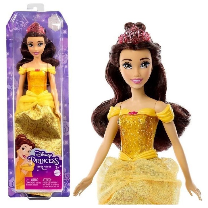 Belle Poupée 29 cm, Mattel Poupée Disney Princesses habillage et accessoires HLW11 Belle Poupée 29 cm, Mattel Poupée Disney Princesses habillage et accessoires HLW11