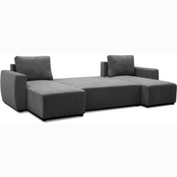 Canapé convertible panoramique PHARELL 5/6 places - Tissu velours cô