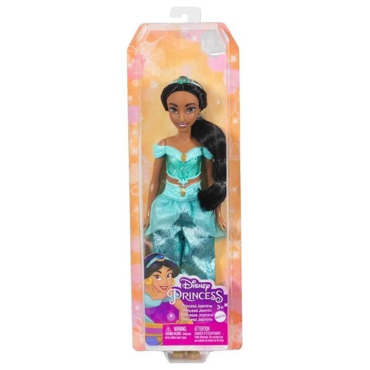 Jasmine Poupée 29 cm, Mattel Poupée Disney Princesses habillage et accessoires HLW12 Jasmine Poupée 29 cm, Mattel Poupée Disney Princesses habillage et accessoires HLW12