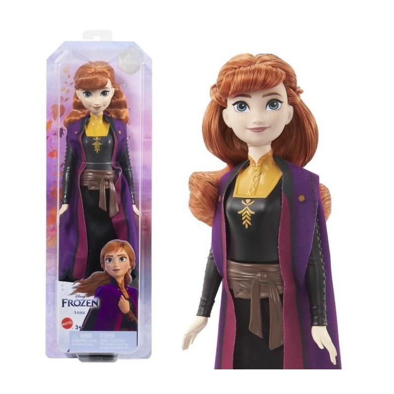 La Reine des Neiges 2-Anna-Mattel Poupée Disney avec habillage et ac La Reine des Neiges 2-Anna-Mattel Poupée Disney avec habillage et ac