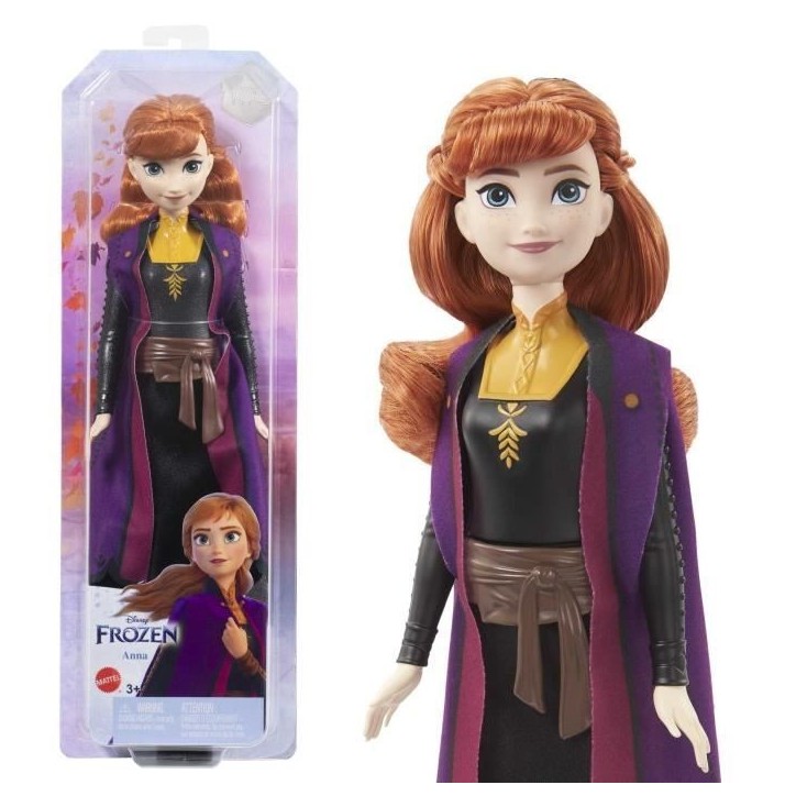 La Reine des Neiges 2-Anna-Mattel Poupée Disney avec habillage et accessoires HLW50