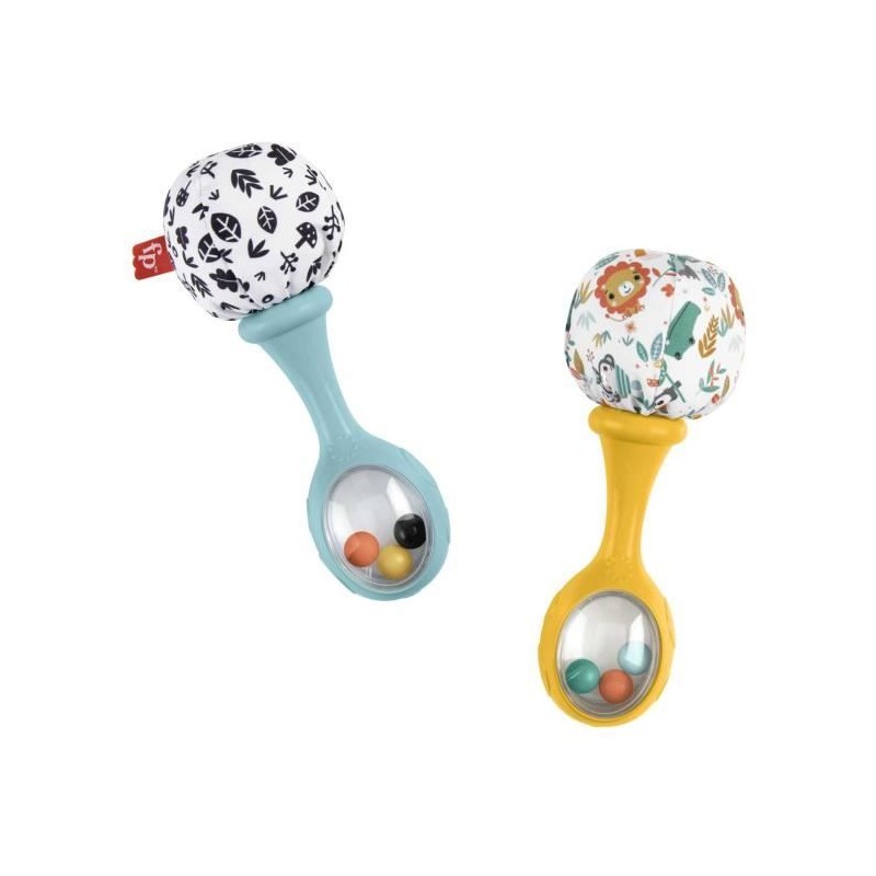 Fisher-Price-Mes Premiers Maracas-Jouet d'éveil 2 hochets des 3 moi Fisher-Price-Mes Premiers Maracas-Jouet d'éveil 2 hochets des 3 moi