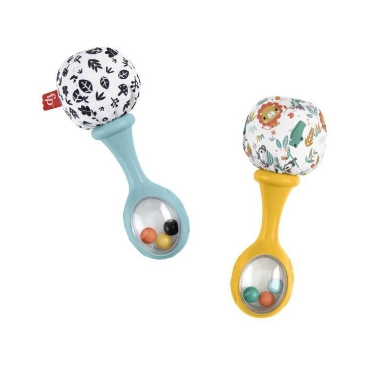 Fisher-Price-Mes Premiers Maracas-Jouet d'éveil 2 hochets des 3 mois HMF34