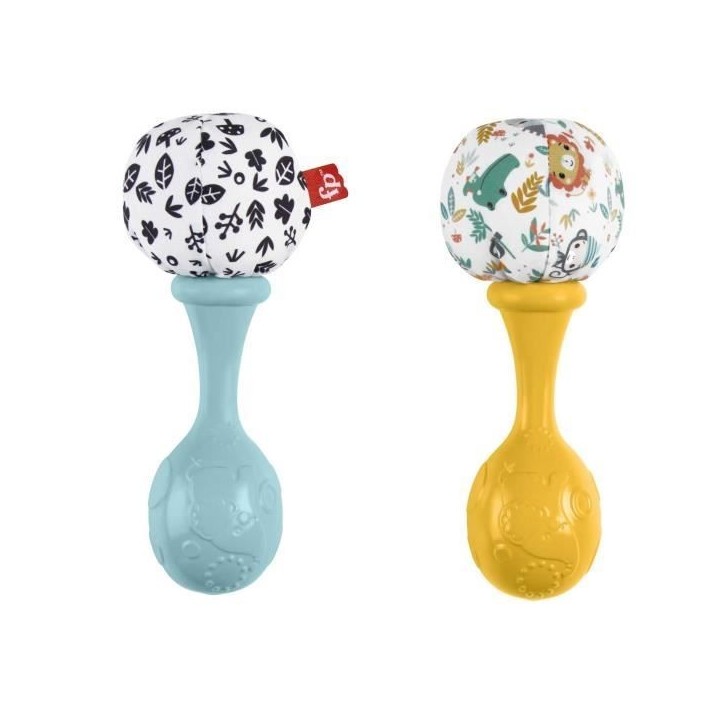 Fisher-Price-Mes Premiers Maracas-Jouet d'éveil 2 hochets des 3 mois HMF34