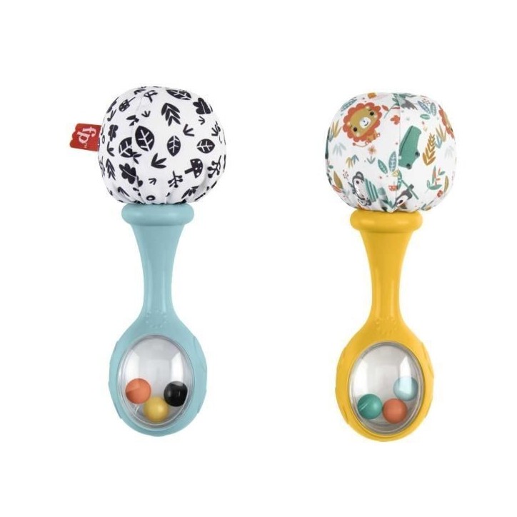 Fisher-Price-Mes Premiers Maracas-Jouet d'éveil 2 hochets des 3 mois HMF34