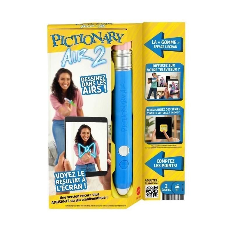 Mattel Games - Pictionary Air 2-Jeu pour enfants, adultes, famille HNT Mattel Games - Pictionary Air 2-Jeu pour enfants, adultes, famille HNT