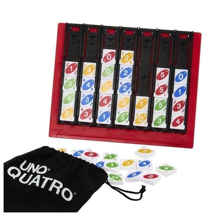 Mattel Games - UNO-Quatro-Jeu pour adulte, soirée en famille et soirée jeux HPF82 Mattel Games - UNO-Quatro-Jeu pour adulte, soirée en famille et soirée jeux HPF82
