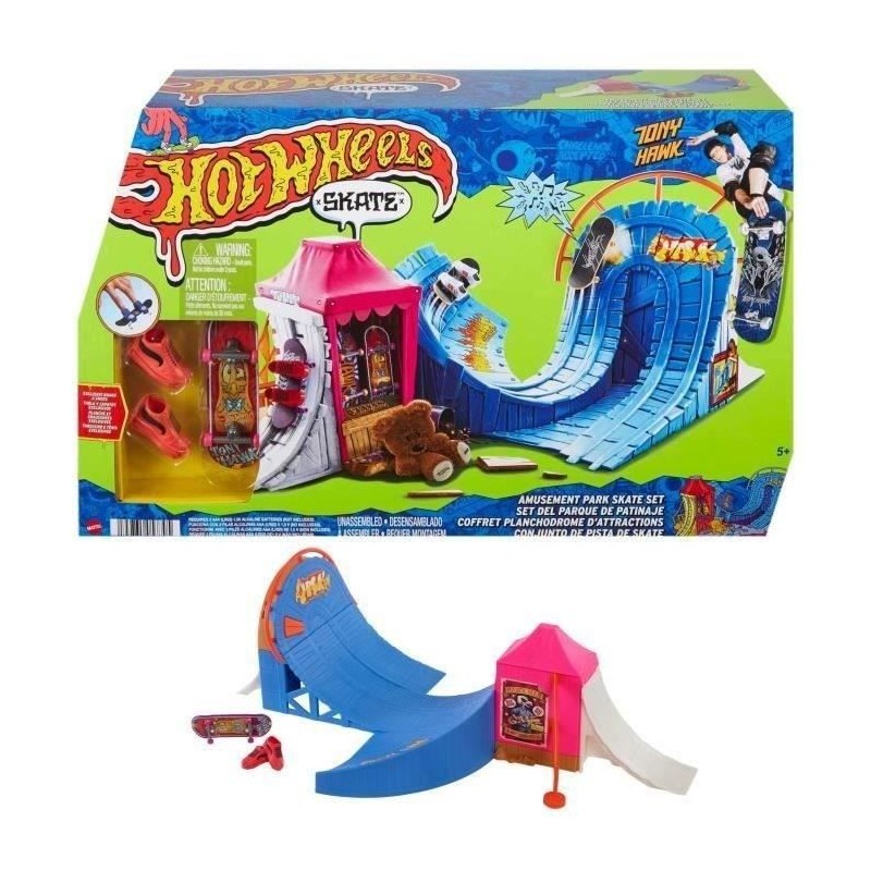 Hot Wheels-Skate-Coffret Skatepark Attractions Tony Hawk HGT95 Hot Wheels-Skate-Coffret Skatepark Attractions Tony Hawk HGT95