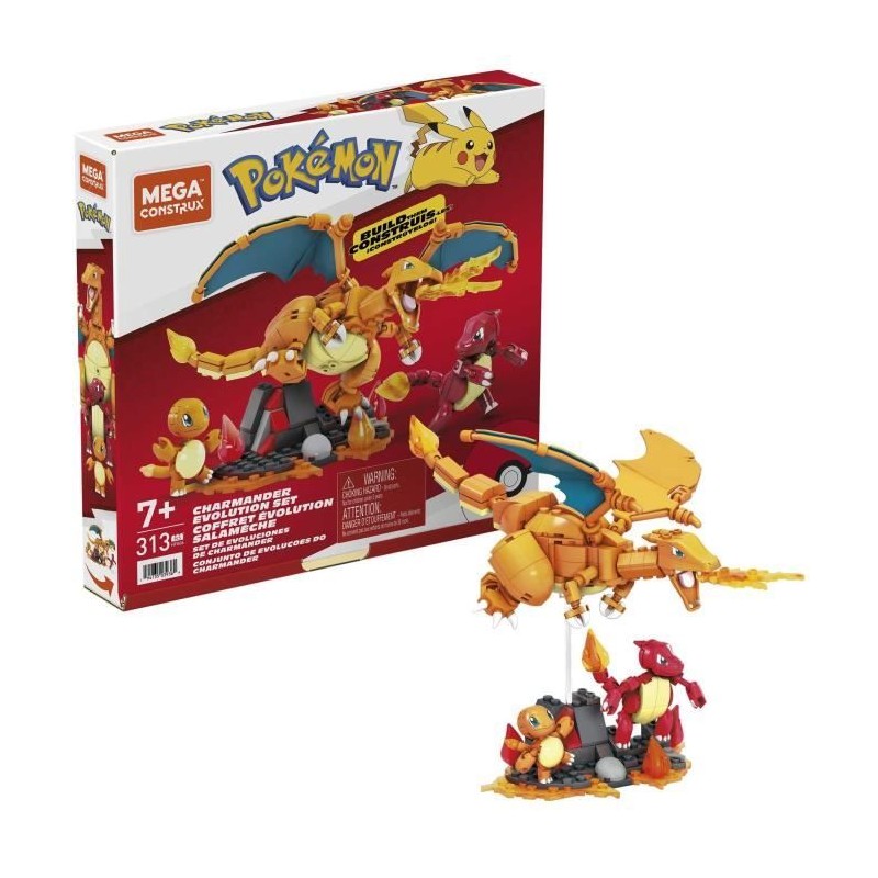 Mega Construx-Coffret Évolution Salameche-Pokémon HFG06 Mega Construx-Coffret Évolution Salameche-Pokémon HFG06
