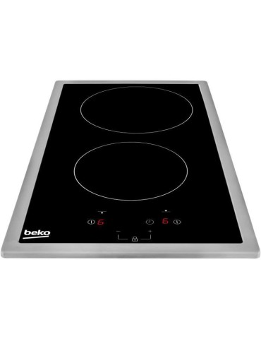 Table de cuisson BEKO HDMC32400TX - 2 foyers induction - Commandes tactiles - Noir - Minuterie intégrée