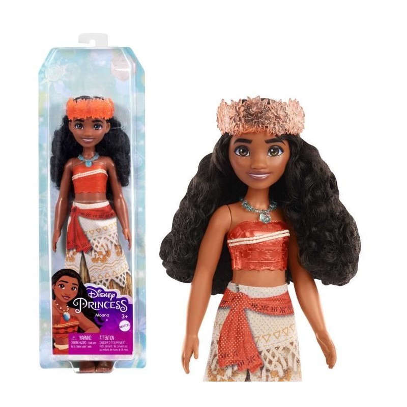 Vaiana Poupée 29 cm, Mattel Poupée Disney Princesses habillage et ac Vaiana Poupée 29 cm, Mattel Poupée Disney Princesses habillage et ac