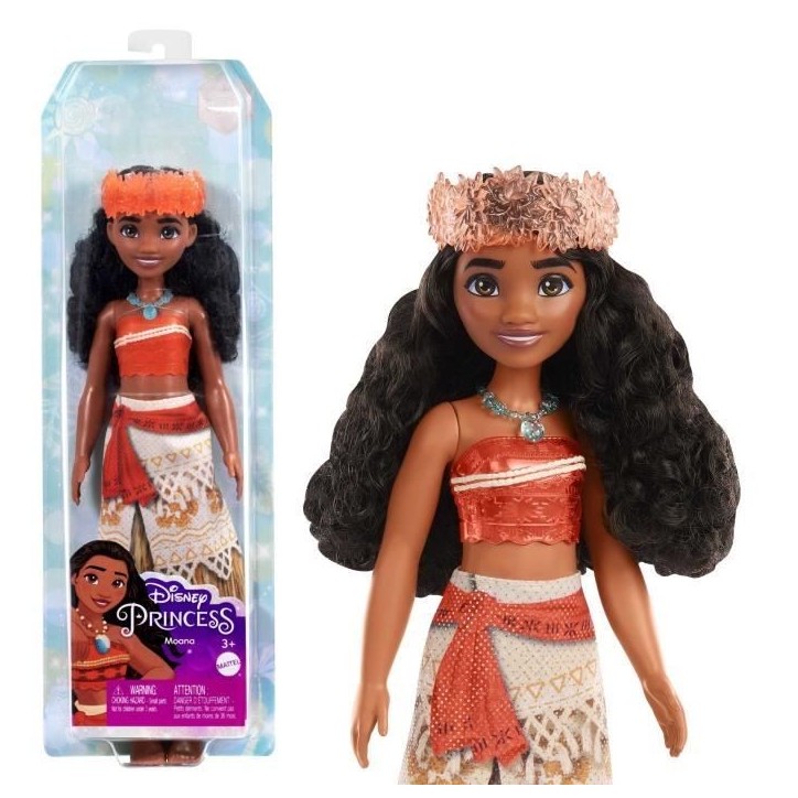 Vaiana Poupée 29 cm, Mattel Poupée Disney Princesses habillage et accessoires HPG68 Vaiana Poupée 29 cm, Mattel Poupée Disney Princesses habillage et accessoires HPG68