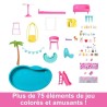 Barbie-Maison de Reve-Maison de poupée 3 niveaux, piscine et tobogga