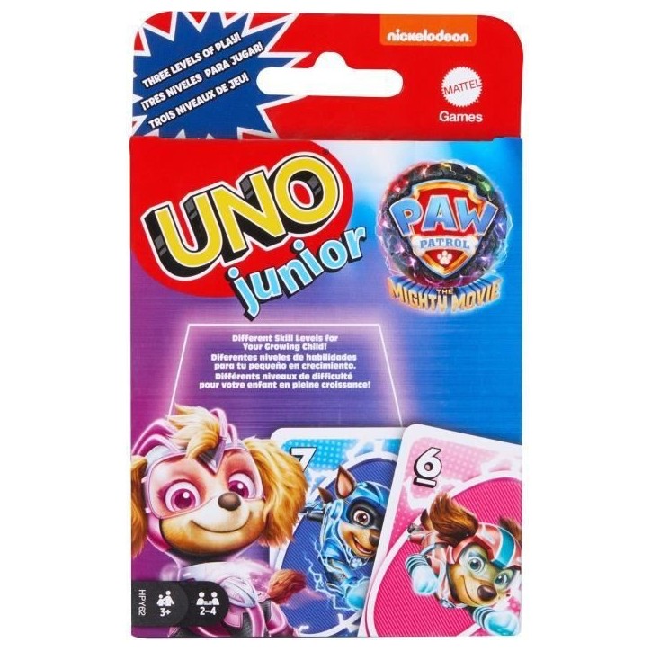Mattel Games - Uno Junior-Pat' Patrouille : La Super Patrouille-Jeu de cartes HPY62