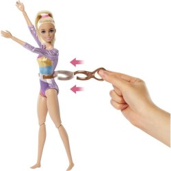 Barbie Gymnastique Coffret avec poupée et plus de 10 accessoires HRG