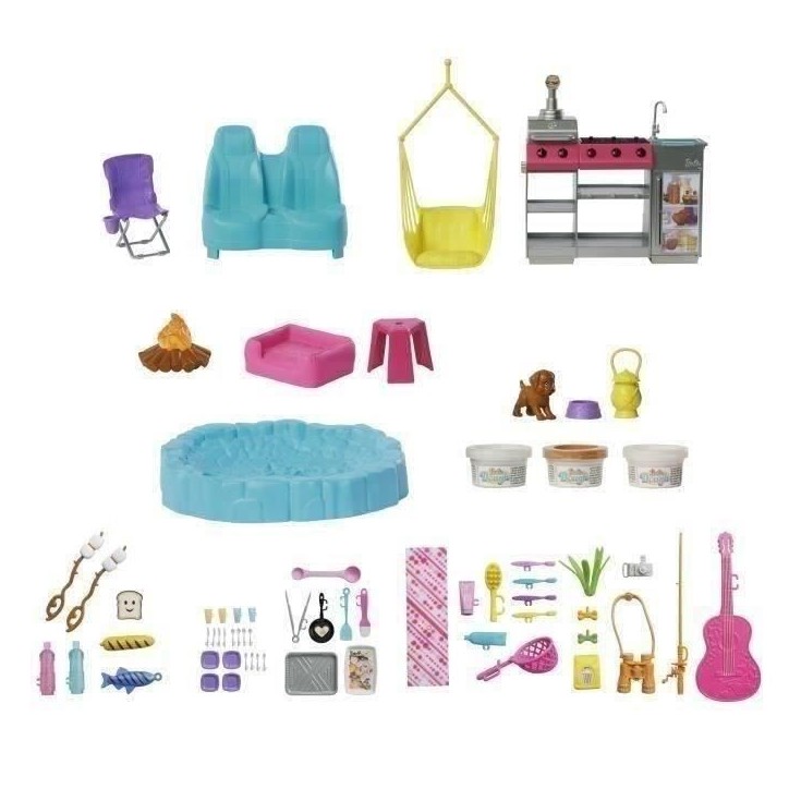 Barbie - Coffret Camping-Car de Reve avec plus de 60 accessoires - Barbie - HRJ78 Barbie - Coffret Camping-Car de Reve avec plus de 60 accessoires - Barbie - HRJ78
