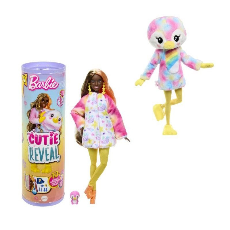 Barbie-Barbie Cutie Reveal-Poupée manchot Reve Coloré et 10 surpris