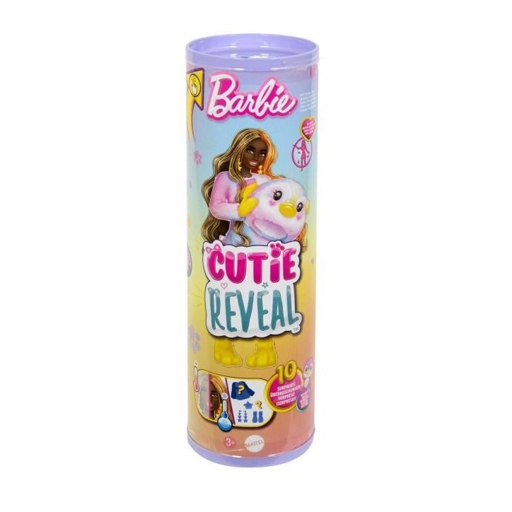 Barbie-Barbie Cutie Reveal-Poupée manchot Reve Coloré et 10 surprises HRK40 Barbie-Barbie Cutie Reveal-Poupée manchot Reve Coloré et 10 surprises HRK40