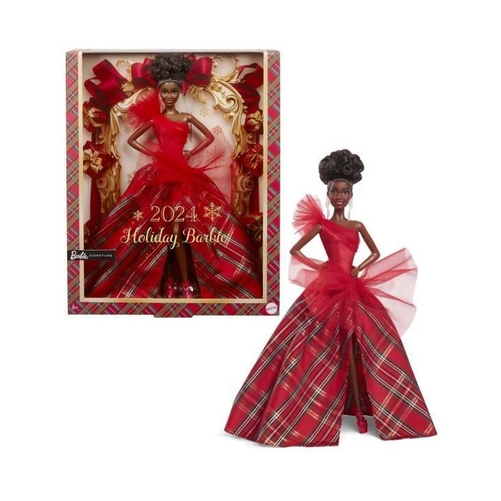 BARBIE Poupée joyeux noël brune HRM62 BARBIE Poupée joyeux noël brune HRM62