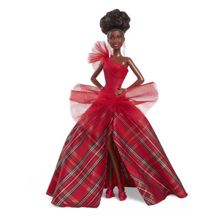 BARBIE Poupée joyeux noël brune HRM62 BARBIE Poupée joyeux noël brune HRM62