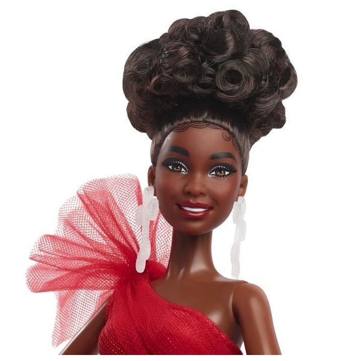BARBIE Poupée joyeux noël brune HRM62 BARBIE Poupée joyeux noël brune HRM62