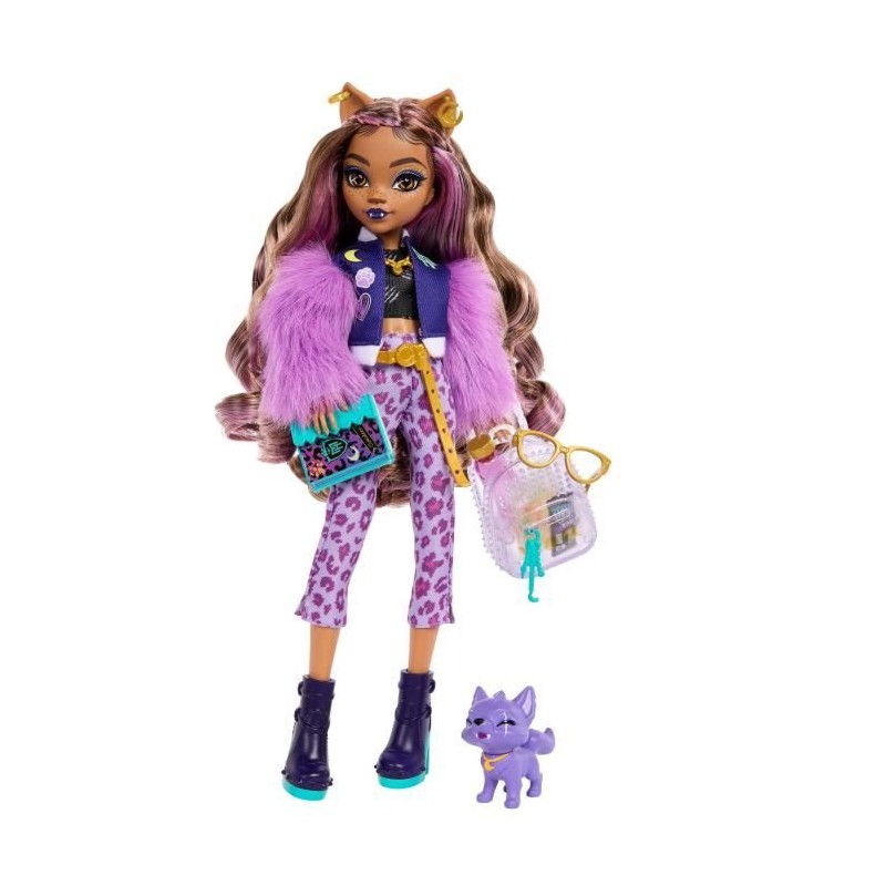 Monster High-Clawdeen Wolf-Poupée avec chien Crescent et accessoires Monster High-Clawdeen Wolf-Poupée avec chien Crescent et accessoires