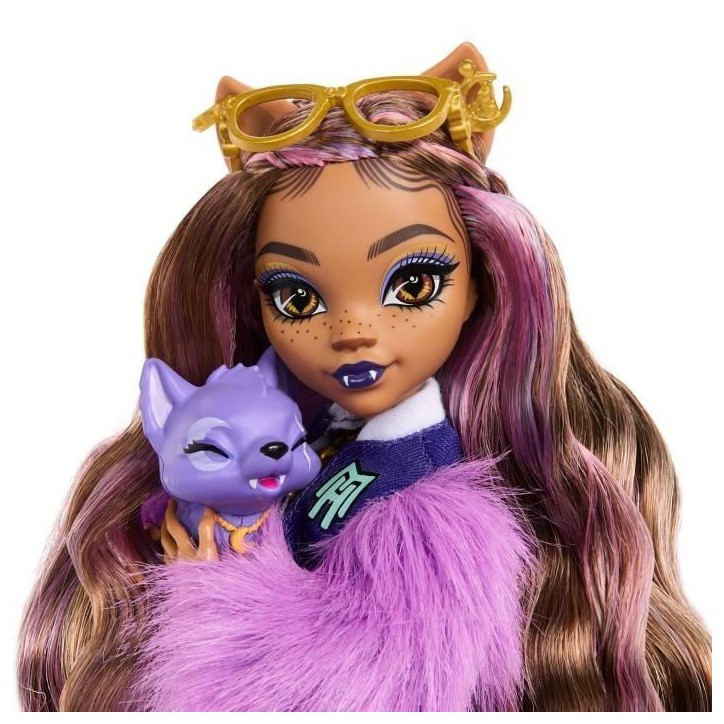 Monster High-Clawdeen Wolf-Poupée avec chien Crescent et accessoires HRP65 Monster High-Clawdeen Wolf-Poupée avec chien Crescent et accessoires HRP65