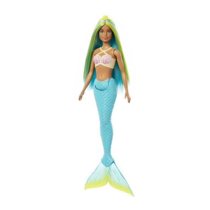Barbie-Poupées Sirenes avec cheveux et nageoire colorés et serre-tet Barbie-Poupées Sirenes avec cheveux et nageoire colorés et serre-tet