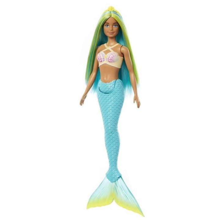 Barbie-Poupées Sirenes avec cheveux et nageoire colorés et serre-tete HRR03 Barbie-Poupées Sirenes avec cheveux et nageoire colorés et serre-tete HRR03