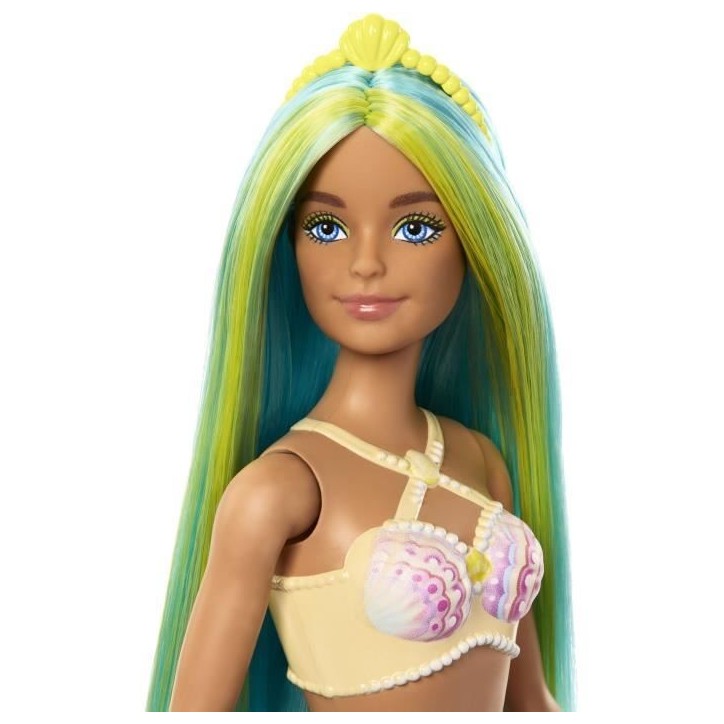 Barbie-Poupées Sirenes avec cheveux et nageoire colorés et serre-tete HRR03 Barbie-Poupées Sirenes avec cheveux et nageoire colorés et serre-tete HRR03