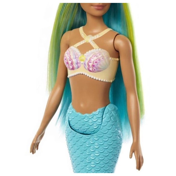 Barbie-Poupées Sirenes avec cheveux et nageoire colorés et serre-tete HRR03 Barbie-Poupées Sirenes avec cheveux et nageoire colorés et serre-tete HRR03