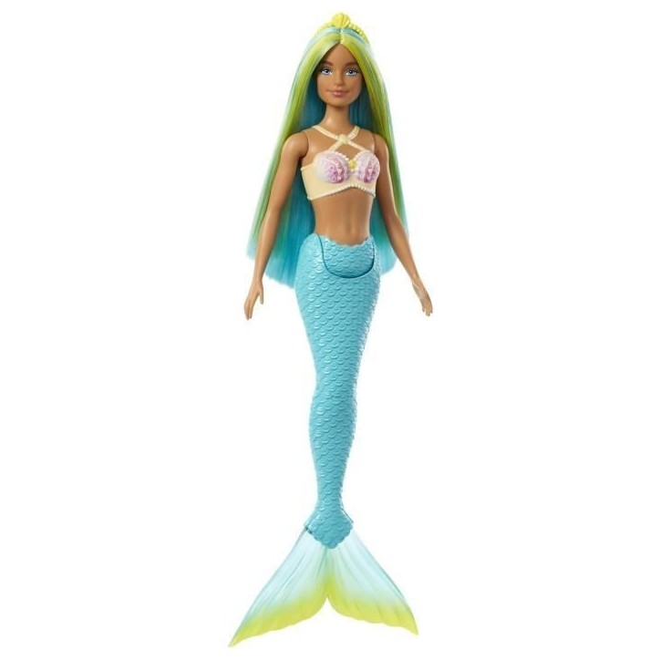 Barbie-Poupées Sirenes avec cheveux et nageoire colorés et serre-tete HRR03 Barbie-Poupées Sirenes avec cheveux et nageoire colorés et serre-tete HRR03