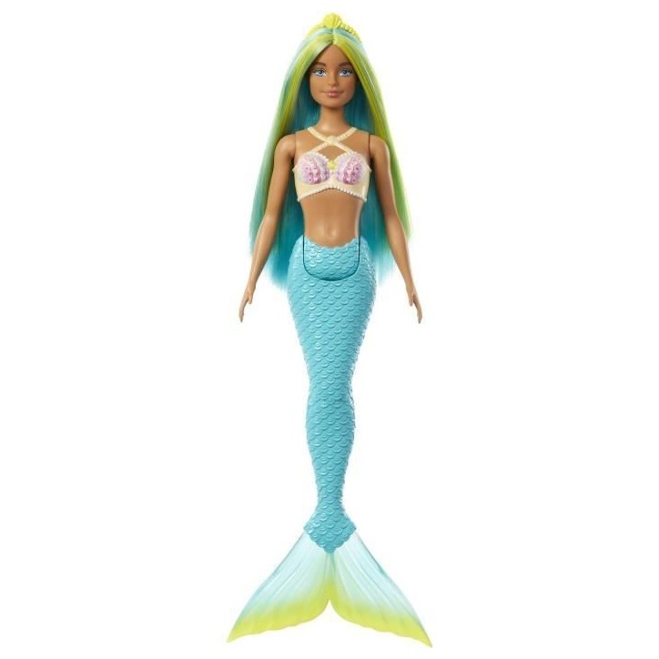 Barbie-Poupées Sirenes avec cheveux et nageoire colorés et serre-tete HRR03 Barbie-Poupées Sirenes avec cheveux et nageoire colorés et serre-tete HRR03