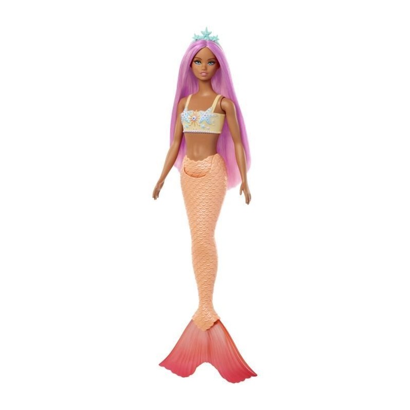 Barbie - Poupées Sirenes avec cheveux et nageoires colorés et serre- Barbie - Poupées Sirenes avec cheveux et nageoires colorés et serre-