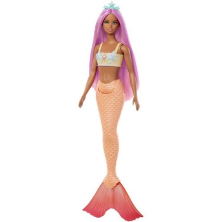 Barbie - Poupées Sirenes avec cheveux et nageoires colorés et serre-