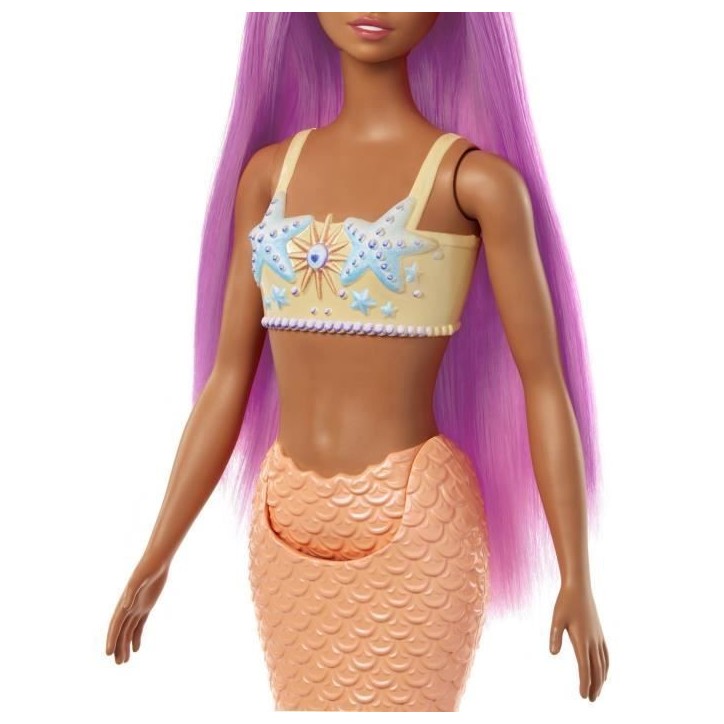 Barbie - Poupées Sirenes avec cheveux et nageoires colorés et serre-tete HRR05 Barbie - Poupées Sirenes avec cheveux et nageoires colorés et serre-tete HRR05