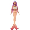 Barbie - Poupées Sirenes avec cheveux et nageoires colorés et serre-