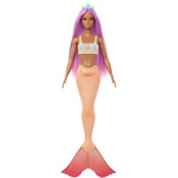 Barbie - Poupées Sirenes avec cheveux et nageoires colorés et serre-