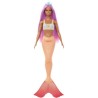 Barbie - Poupées Sirenes avec cheveux et nageoires colorés et serre-