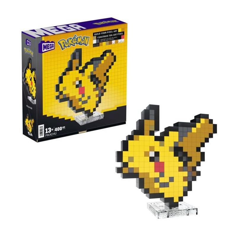 MEGA-Pokémon-Pikachu-Coffret de construction rétro 400 pieces - MEG MEGA-Pokémon-Pikachu-Coffret de construction rétro 400 pieces - MEG