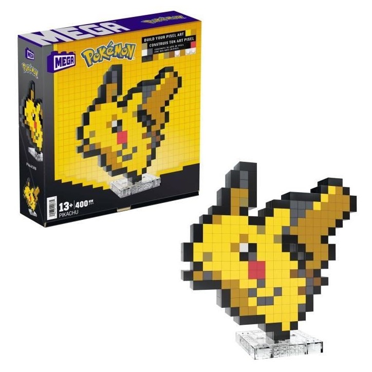 MEGA-Pokémon-Pikachu-Coffret de construction rétro 400 pieces - MEGA Pokémon - HTH74