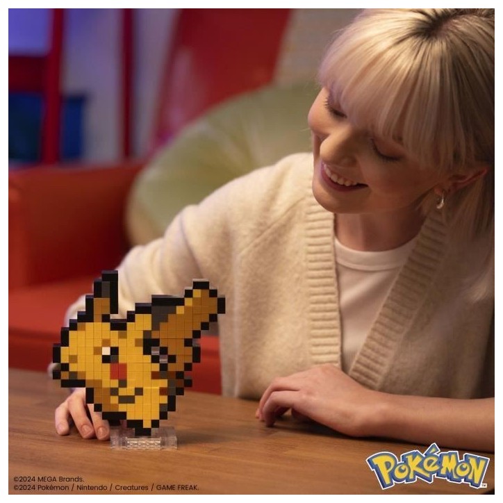MEGA-Pokémon-Pikachu-Coffret de construction rétro 400 pieces - MEGA Pokémon - HTH74