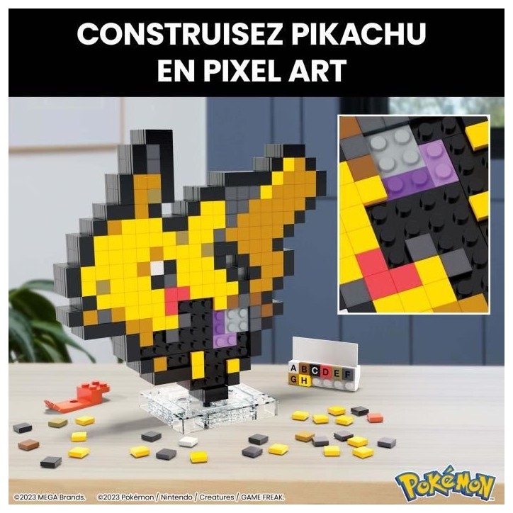 MEGA-Pokémon-Pikachu-Coffret de construction rétro 400 pieces - MEGA Pokémon - HTH74