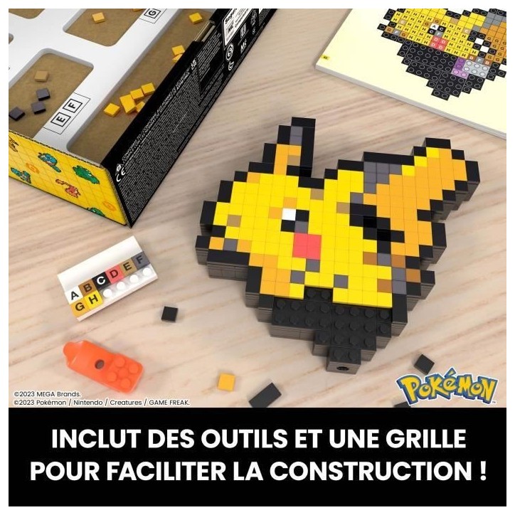 MEGA-Pokémon-Pikachu-Coffret de construction rétro 400 pieces - MEGA Pokémon - HTH74