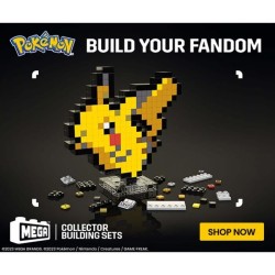 MEGA-Pokémon-Pikachu-Coffret de construction rétro 400 pieces - MEG