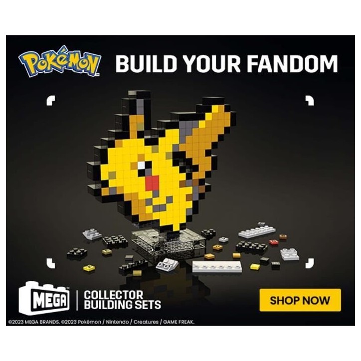 MEGA-Pokémon-Pikachu-Coffret de construction rétro 400 pieces - MEGA Pokémon - HTH74