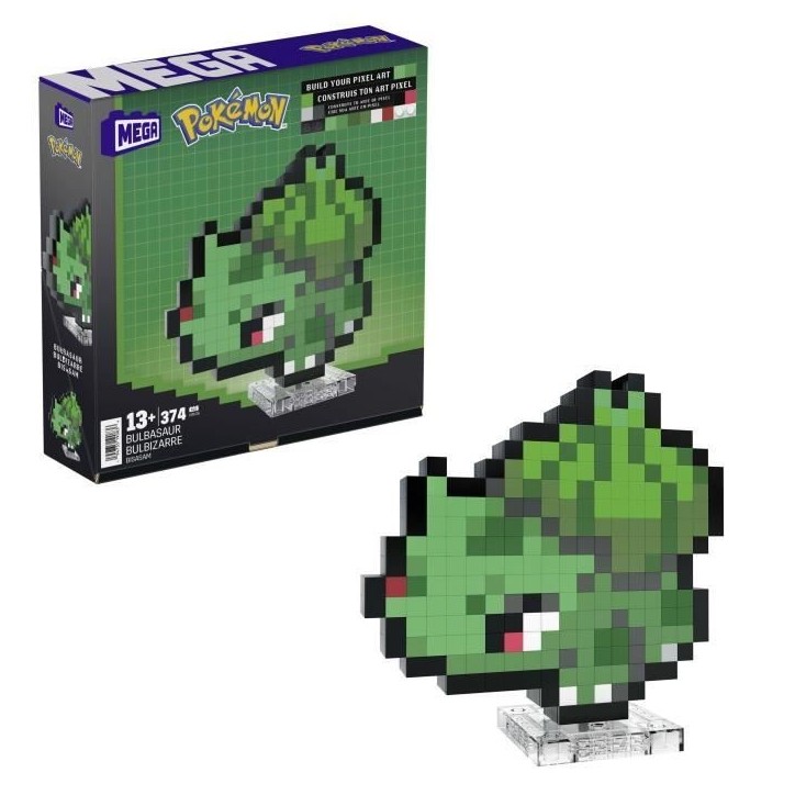 MEGA-Pokémon-Bulbizarre-Coffret de construction rétro 374 pieces - MEGA Pokémon - HTH75 MEGA-Pokémon-Bulbizarre-Coffret de construction rétro 374 pieces - MEGA Pokémon - HTH75