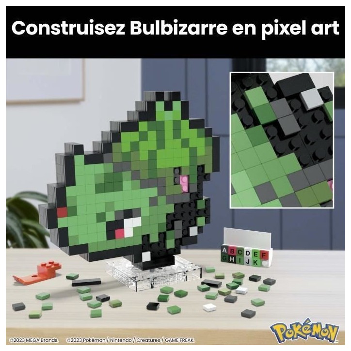 MEGA-Pokémon-Bulbizarre-Coffret de construction rétro 374 pieces - MEGA Pokémon - HTH75 MEGA-Pokémon-Bulbizarre-Coffret de construction rétro 374 pieces - MEGA Pokémon - HTH75